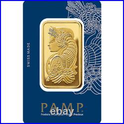 100 Gram PAMP Suisse Fortuna Veriscan Gold Bar (New with Assay)