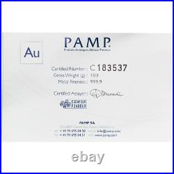 100 Gram Pamp Suisse. 9999 Fine Gold Bar Cast