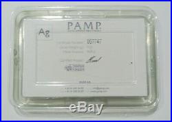 100 Gram Pamp Suisse Fortuna Silver Bar with Cert/Assay Card Toned