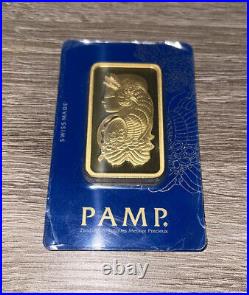 100 gram Gold Bar PAMP Suisse Fortuna 999.9 Fine in Sealed Assay