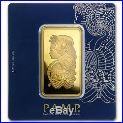 100 gram Gold Bar PAMP Suisse Lady Fortuna Veriscan (In Assay) SKU #88805