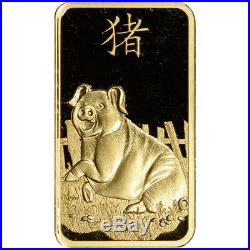 100 gram Gold Bar PAMP Suisse Lunar Year of the Pig 999.9 Fine in Assay