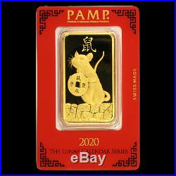 100 gram Gold Bar PAMP Suisse Year of the Rat (In Assay) SKU#198755