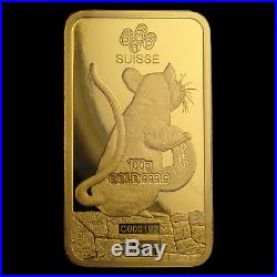 100 gram Gold Bar PAMP Suisse Year of the Rat (In Assay) SKU#198755