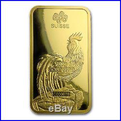 100 gram Gold Bar PAMP Suisse Year of the Rooster (In Assay) SKU #104121