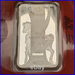 100 gram Silver Bar 2014 PAMP Suisse Lunar Horse Sealed OGP SKU-F8704