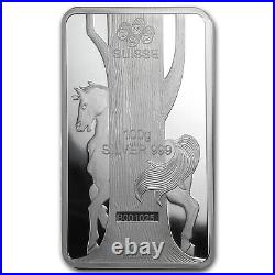 100 gram Silver Bar PAMP Suisse (Year of the Horse)