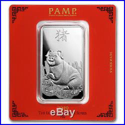 100 gram Silver Bar PAMP Suisse (Year of the Pig) SKU#173454