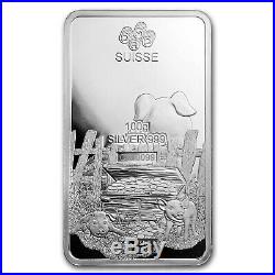 100 gram Silver Bar PAMP Suisse (Year of the Pig) SKU#173454