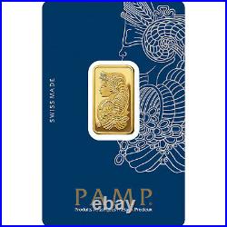 10g gold bar Pamp, brand new, mint condition, QR code verification available