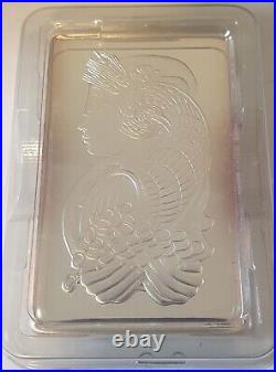 10oz Silver Bar PAMP Suisse Lady Fortuna. 999 Fine Silver Bar In Case With C. O. A