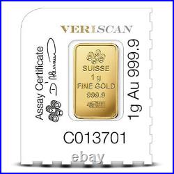 12 Gram PAMP Suisse Divisible Gold Bar (New with Assay, 12x1)