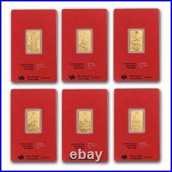12 x 5 gram Gold Bar PAMP Suisse Lunar Calendar Series Set SKU#272057