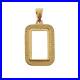 14k Gold Greek Key Bezel 5 Gram Pamp Suisse Credit Gold Bar 22.1mm x 13.1mm