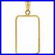 14k Solid Gold 4 Prong Bezel frame for 5.0 gram Pamp Suisse Fortuna Gold Bar