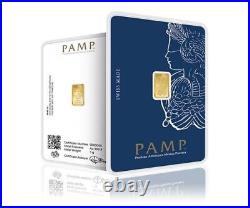 1g PAMP Suisse Gold Bar Lady Fortuna In Assay With Veriscan 24K Gold Bar 999