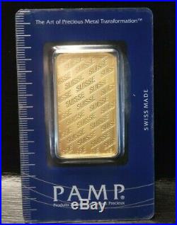 1oz PAMP SUISSE 999.9 Fine Gold Bar Sealed Assay