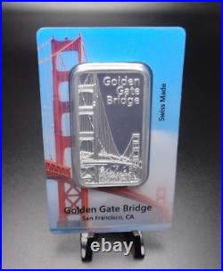 1oz Silver Bar Pamp Suisse GOLDEN GATE BRIDGE San Francisco LOW MINTAGE Sealed