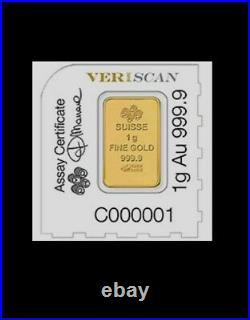 (2) 1 gram Gold Bar Pamp Suisse Fortuna with VERISCAN. 9999 BEST PRICE ON EBAY