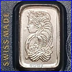 (2) 1 gram Platinum Bar PAMP Suisse Lady Fortuna In Assay Multigram INV. #BE387