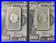 (2) 2023 50g 999 Fine Silver PAMP Suisse Morgan 2023 $500 Bill Bar Assay Consec#