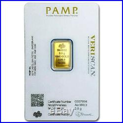 2.5 G Pamp Suisse. 9999 Lady Fortuna Gold Bar + 50 Piece Alaskan Pure Gold Nugs