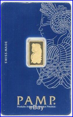 2.5 Gram Gold Bar Pamp Suisse. 9999 fine Assay #CJB074