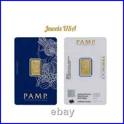 2.5 Gram Lady Fortuna Gold Bar 999.9 PAMP Suisse Credit Gold Bar