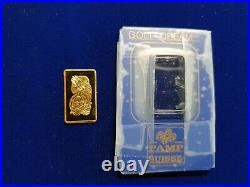 2.5 Gram PAMP SUISSE Gold Bar 999.9 Fine withOpen-Card BINARY RADAR SERIAL RARE