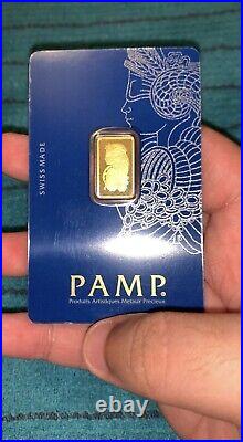 2.5 Gram PAMP Suisse Gold Bullion Bar 999.9 Of Fine Gold In Sealed Assay