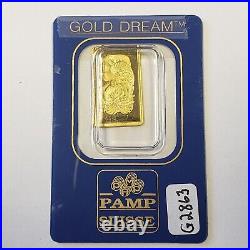 2.5 g. 9999 Gold Bar PAMP Suisse Gold Dream SKU-G2863