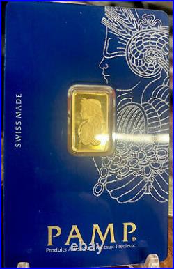 2.5 gram. 9999 Fine Gold Bar Certified And Sealed PAMP Bullionpost Imported