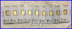 2.5 gram. 9999 Gold Bar PAMP Suisse Fortuna Sealed with Assay Card