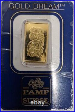 2.5 gram Gold Bar Gold Dream PAMP Suisse Fortuna 999.9 Sealed Assay