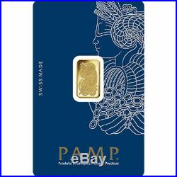 2.5 gram Gold Bar PAMP Suisse Lady Fortuna Veriscan In Assay Card
