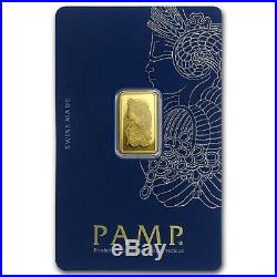 2.5 gram Gold Bar PAMP Suisse Lady Fortuna Veriscan (In Assay) SKU #82248