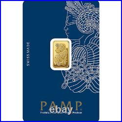 2.5g gold bar Pamp new, sealed with certificate, QR code verification via App