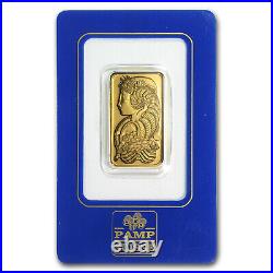 2 Tolas Gold Bar PAMP Suisse Fortuna