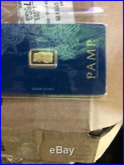 2 X 2.5 gram Gold Bar PAMP Suisse Lady Fortuna Veriscan. 9999 Fine (In Assay)