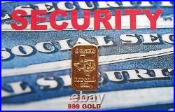 2 gram GOLD BAR TGR BULLION SECURITY EDITION 9999 Ingot Sealed In Assay card