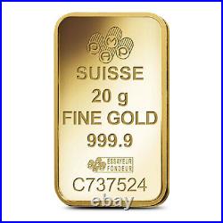 20 Gram PAMP Suisse Fortuna Veriscan Gold Bar (New with Assay)