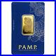 20 Gram Pamp Suisse. 9999 Fine Gold Bar Fortuna Veriscan