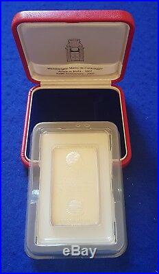 2005 Malta Lombard Bank Silver Ingot 100g CHOGM + COA + NUMBERED BOOKLET
