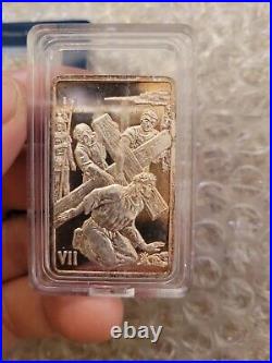 2011 Stations of the Cross VII Bible Swiss PAMP RARE only 1000 pc Silver. 999
