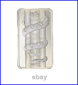 2013 PAMP Suisse 100 gram Silver Bar Lunar Year of the Snake