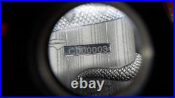 2013 Pamp Suisse 100g Silver Bar Lunar Year SNAKE -Low Serial # 000003 C1395