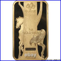 2014 1oz. 999 Gold PAMP Suisse Lunar Series Year of the Horse Bar