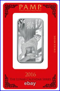 2016 Pamp Lunar MONKEY 1 oz. 999 bar in Assay