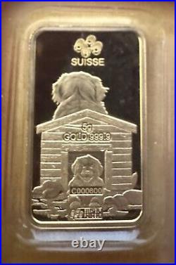 2018 Pamp Suisse Gold 5 Gram Lunar Year Of The Dog Bar Sealed Assay Rare