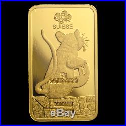2020 5GRAM. 9999 GOLD YEAR of the RAT PAMP SUISSE SEALED BAR $314.88